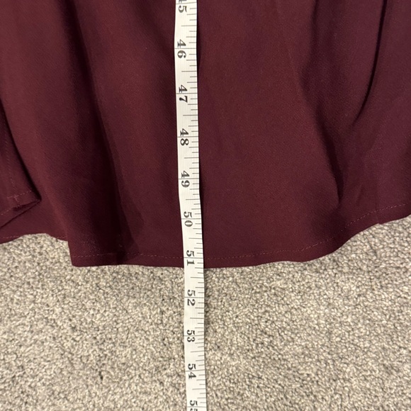 Reformation Frasier Midi Dress Button Side Ruched High Slit Prune Size 4 - Picture 11 of 15